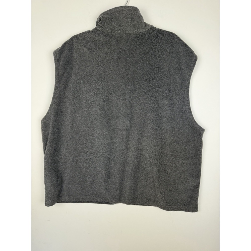 Men's Columbia Dark Gray Fleece Vest Full Zip Zippered Side Pockets Size 2XL - Picture 6 of 6